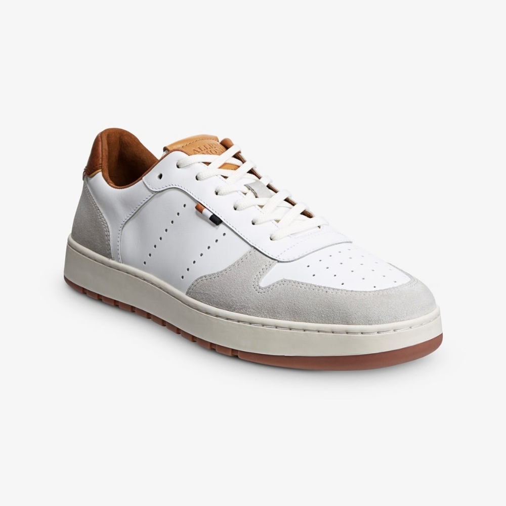 New ALLEN EDMONDS Mens Leather white sneakers - Picture 1 of 11